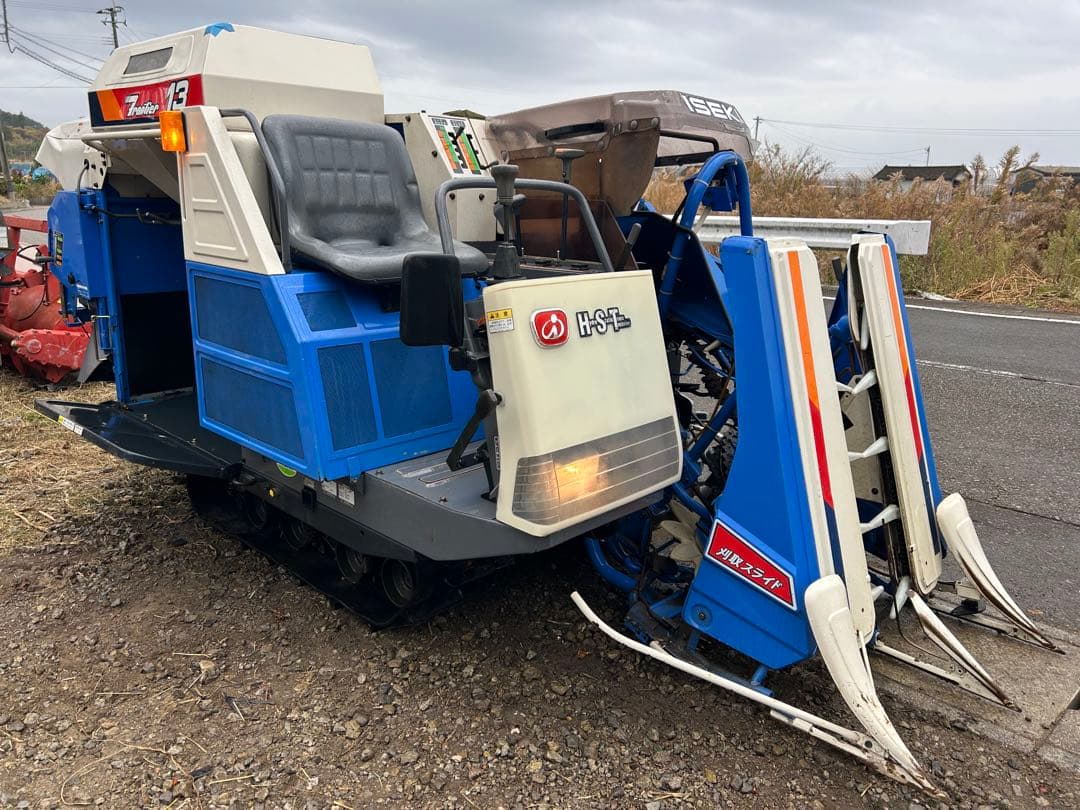 宮崎　イセキ　2条刈り コンバイン 13馬力 こぎ深さ自動ディーゼル　 動画あり