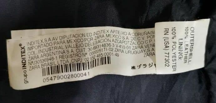 ✨ZARA ヴィンテージ加工 リアルレザー ライダースジャケット/ Ｌサイズ