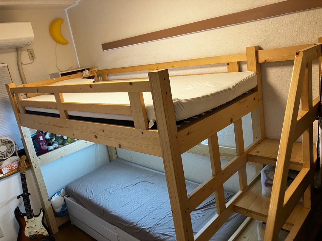 木製ロフトベッド ナチュラル