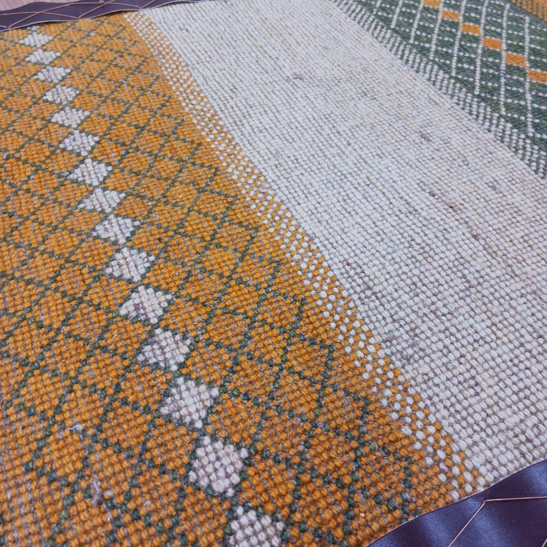 専用Y2743 イラン ギャッベ ウール絨毯 手織り 85×60㎝ マット
