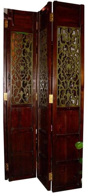 【直接引き取りのみ】木製彫刻入りスクリーンパーティション