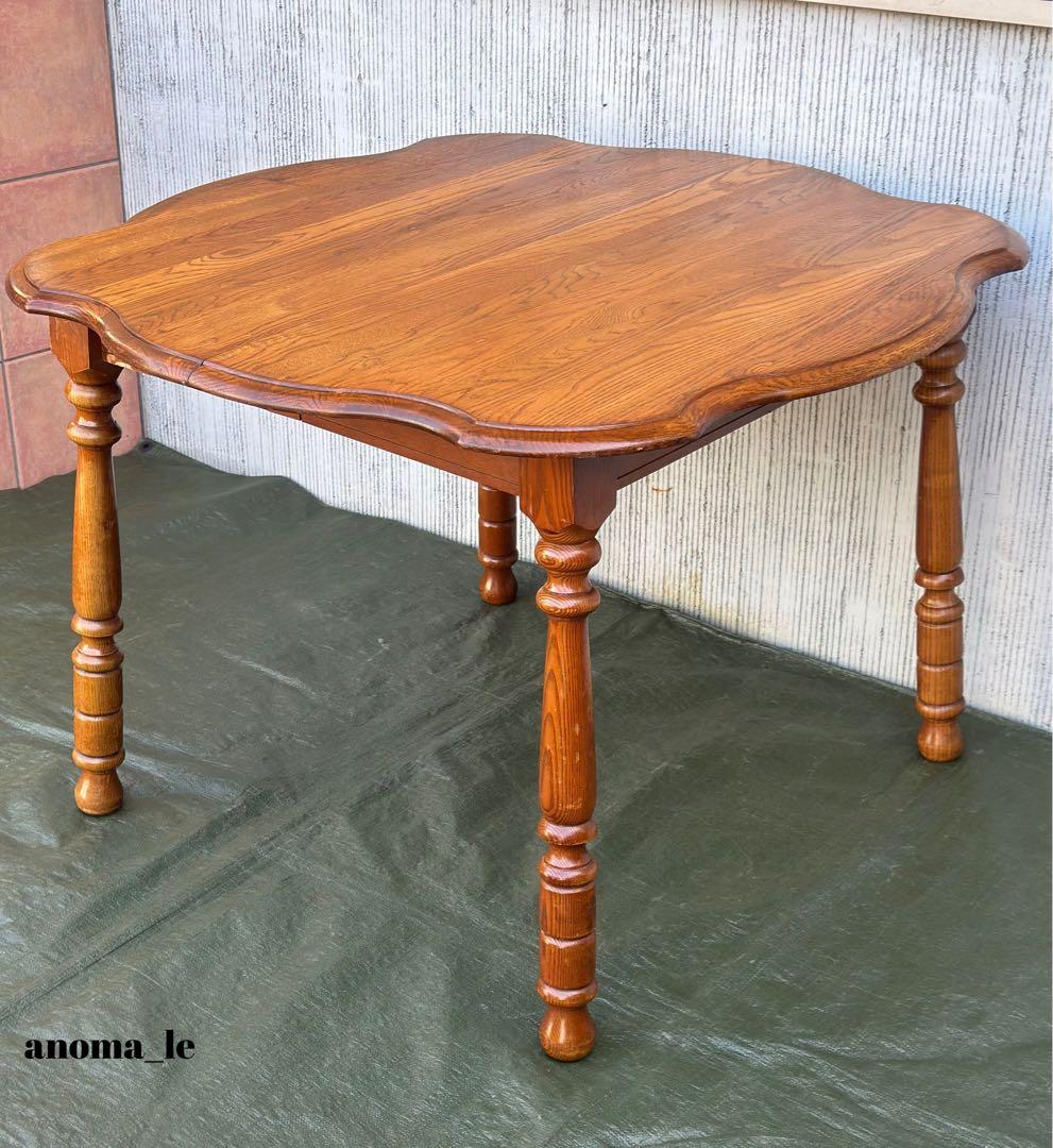 【ダイニングテーブル】米国　木製　カントリースタイル　エクステンションテーブル◎