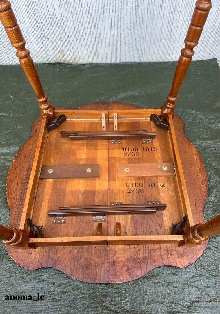 【ダイニングテーブル】米国　木製　カントリースタイル　エクステンションテーブル◎