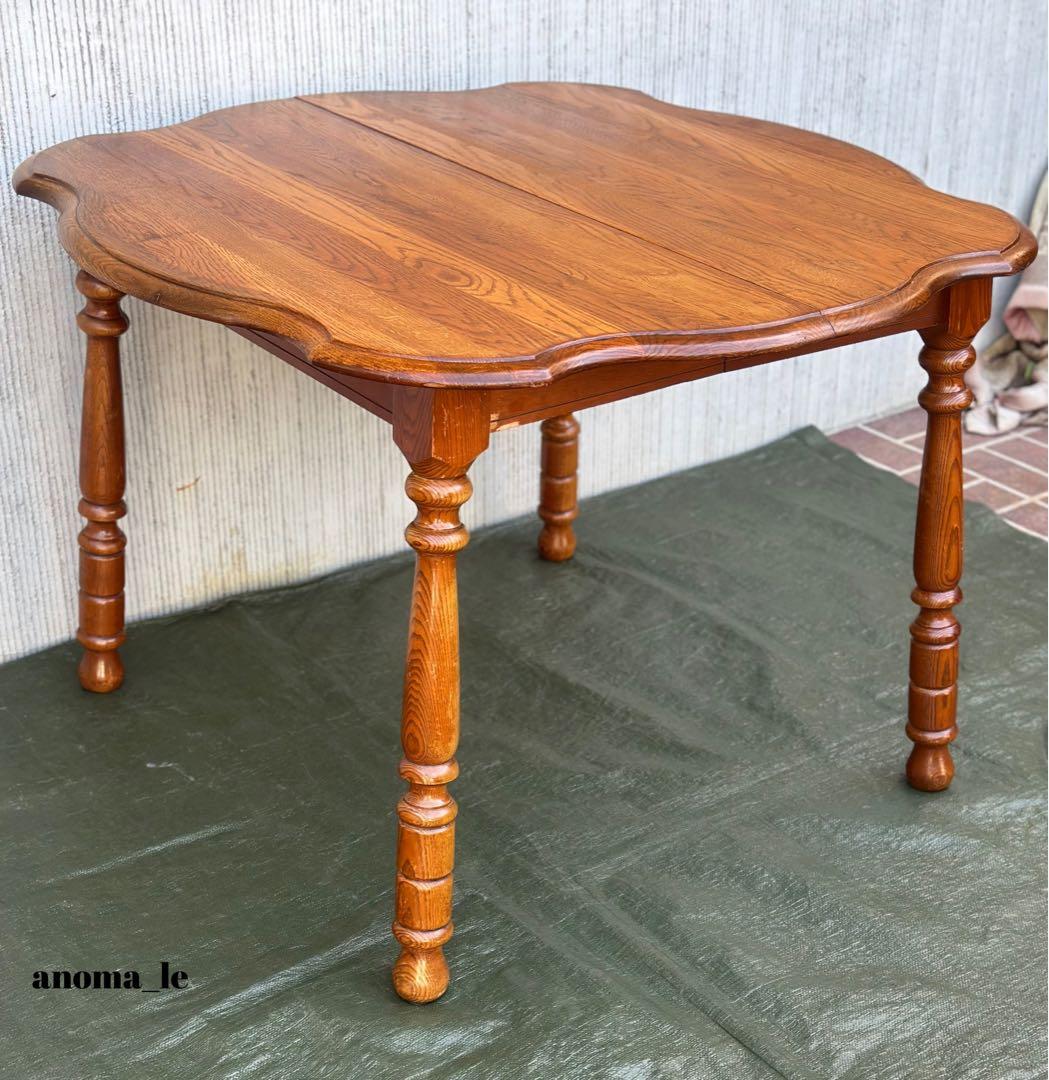 【ダイニングテーブル】米国　木製　カントリースタイル　エクステンションテーブル◎