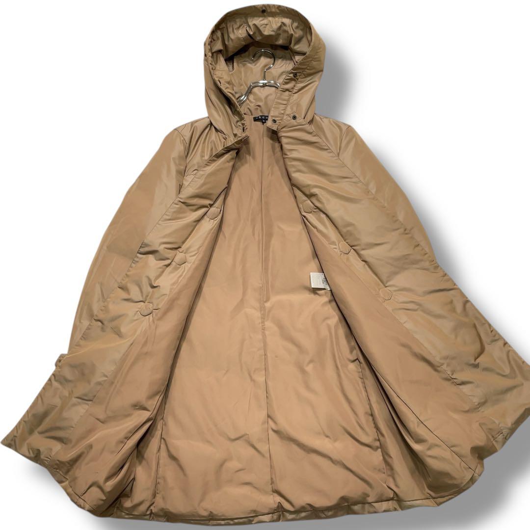 美品 セオリー 回転式トグルボタン フード付き ダウン ダッフルコート M