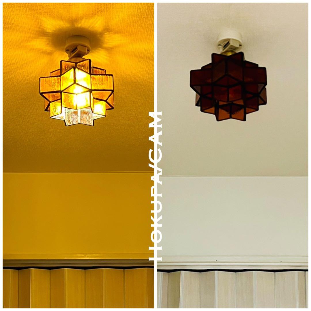 天井照明 シーリングライト Hokupa/CAM ステンドグラス E26 LED