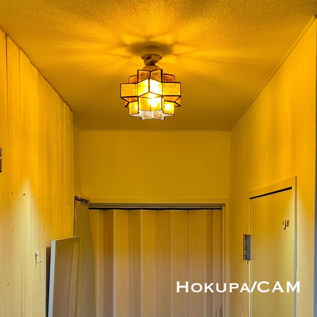 天井照明 シーリングライト Hokupa/CAM ステンドグラス E26 LED