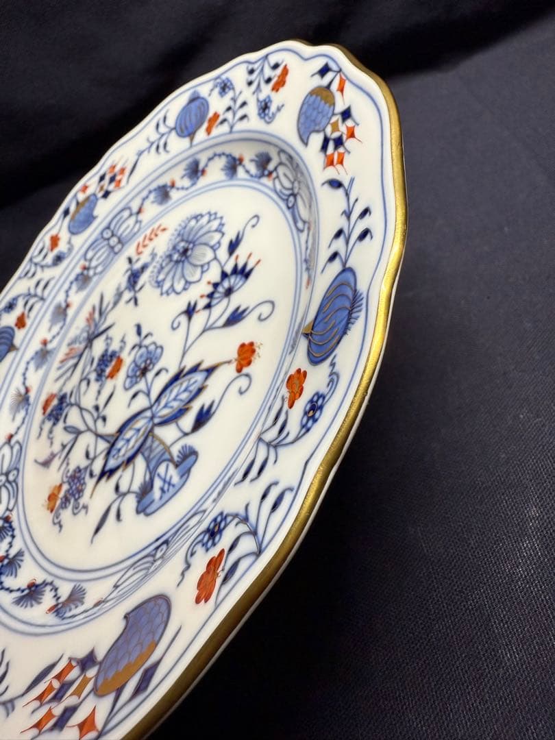 最高峰 マイセン 朱金オニオン プレート　18cm