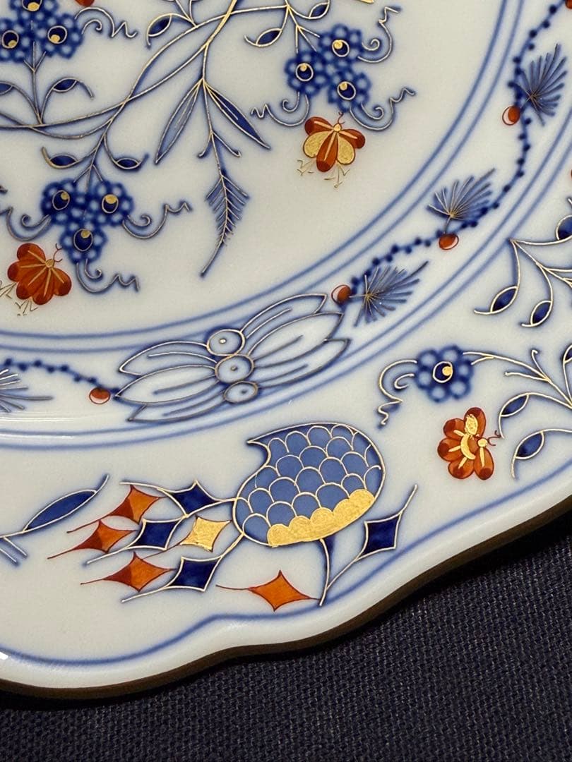 最高峰 マイセン 朱金オニオン プレート　18cm