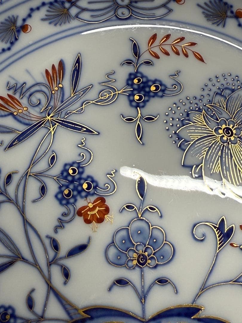 最高峰 マイセン 朱金オニオン プレート　18cm