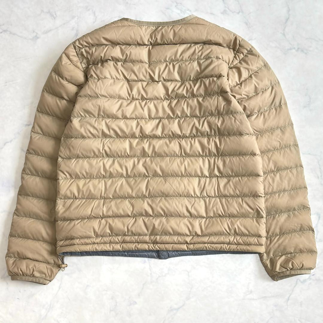 ダントン インナーダウンジャケット ノーカラー ベージュ サイズ36 tw1