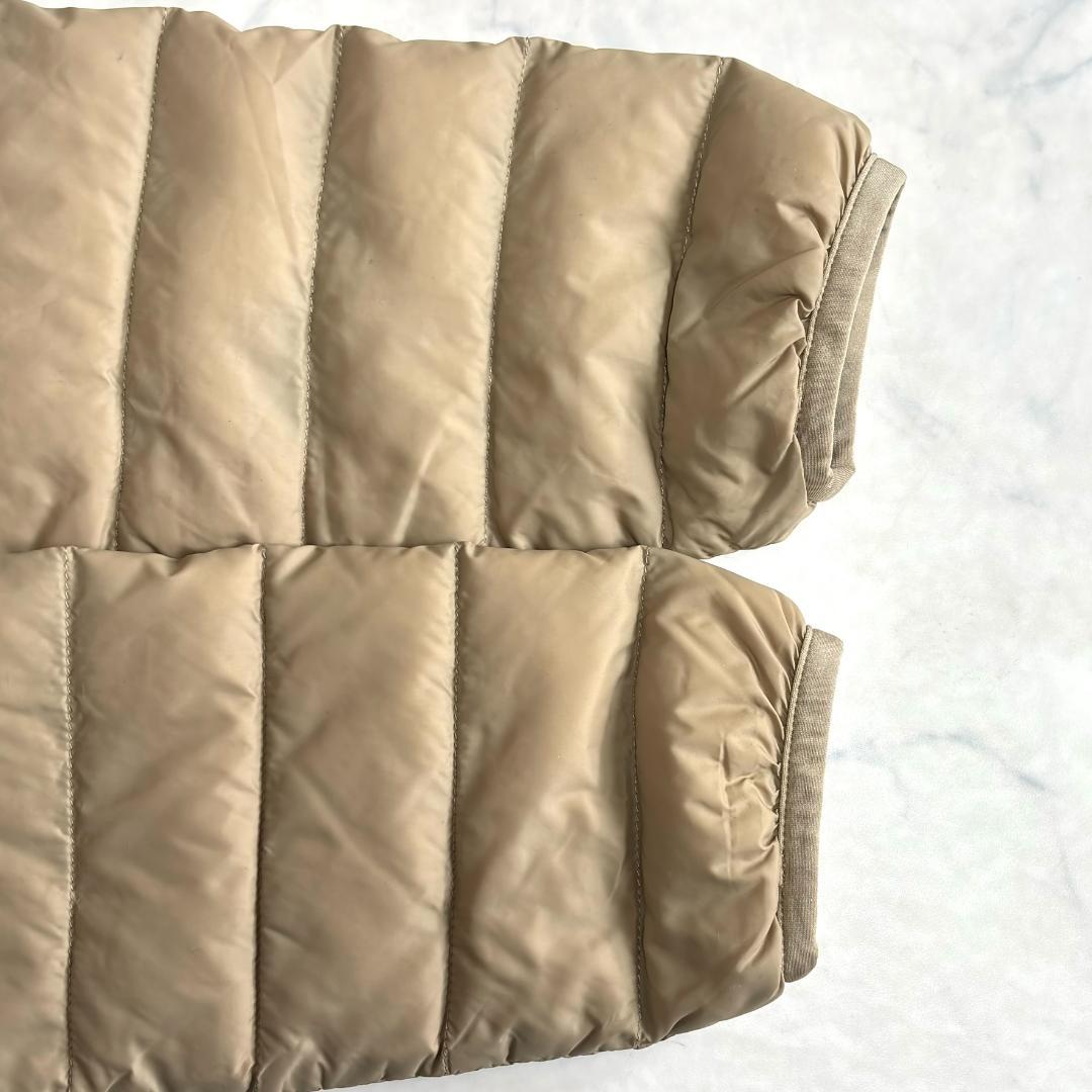 ダントン インナーダウンジャケット ノーカラー ベージュ サイズ36 tw1