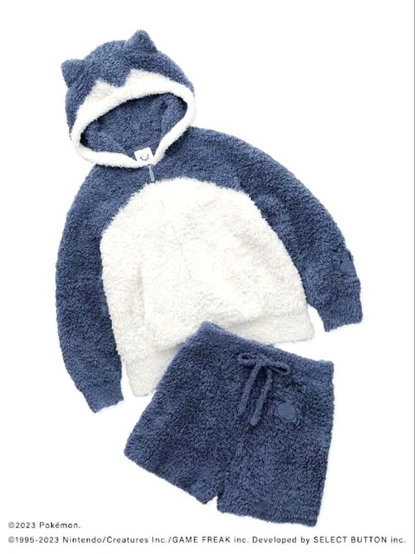 ジェラートピケ × ポケモン ジェラカビゴンパーカ & ショートパンツセット