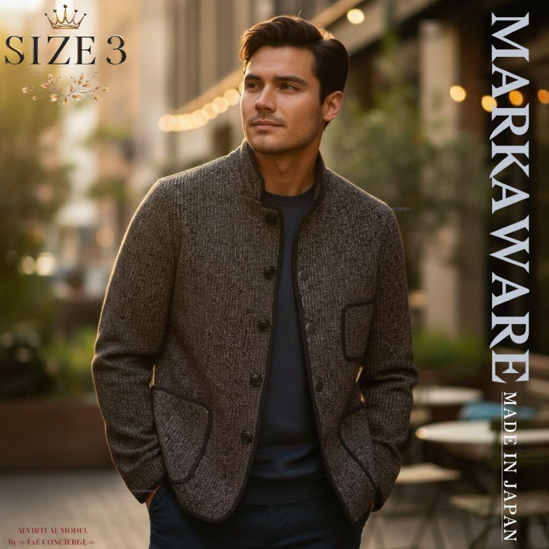 マーカウェア MARKAWARE ダブルフェイス ツイードファブリクスジャケット