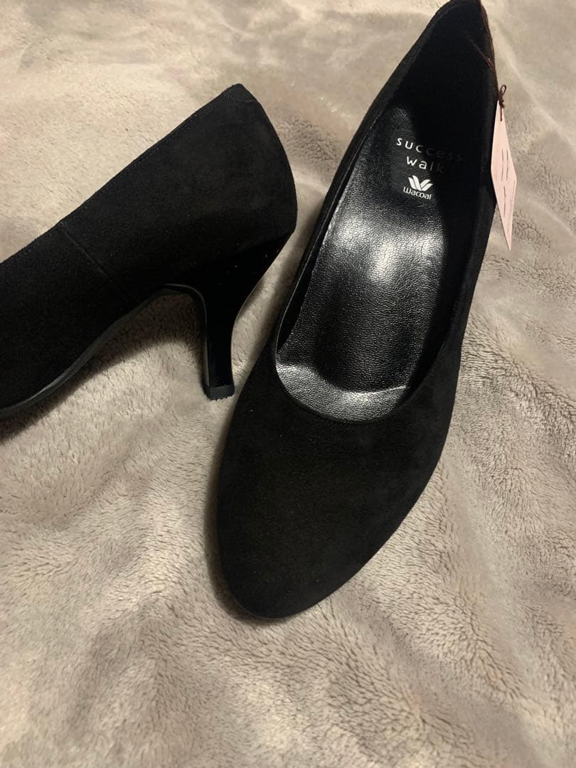 【新品タグ付き】Wacoal サクセスウォーク24cm　スエード　パンプス