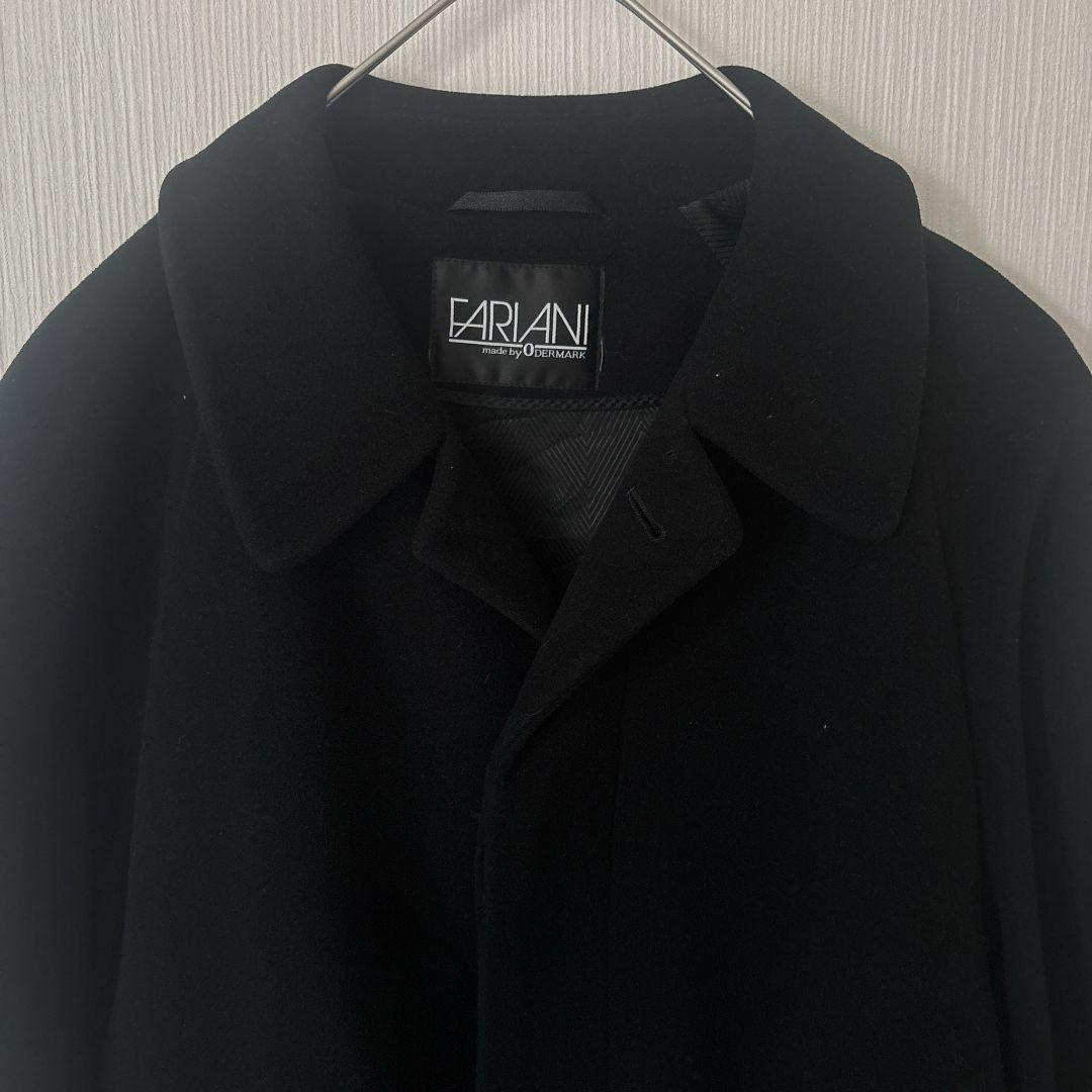 FARIANI ステンカラーコート ( Sサイズ )ヴィンテージ カシミヤ混 黒