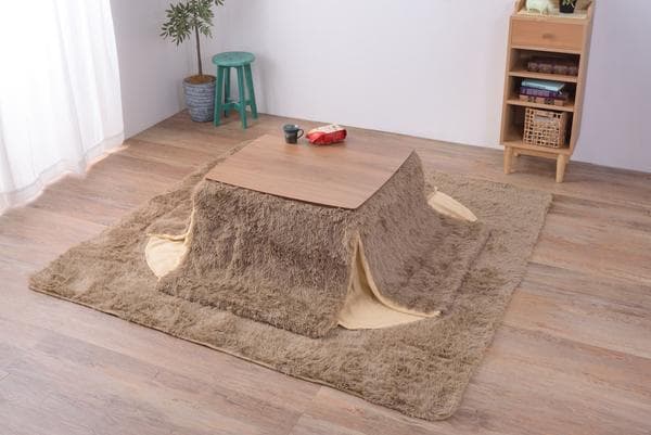 おしゃれ ふかふか 触り心地いい かわいい 暖かい 正方形 こたつ布団 ベージュ