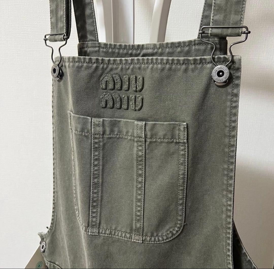 miu miu ミュウミュウ オリーブ オーバーオール サロペット新品 未使用