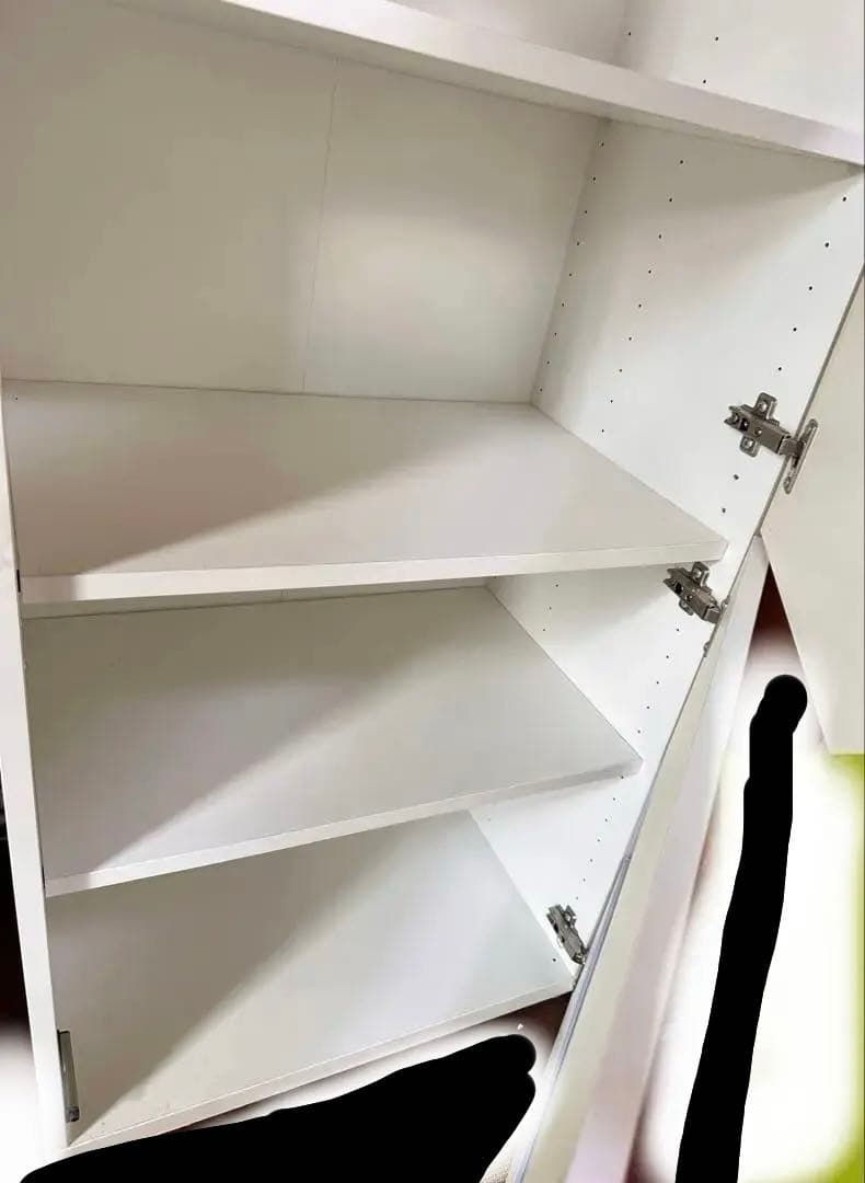 ホワイト木製ラック 4段 IKEAの収納棚