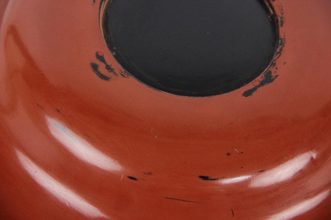 木製漆塗 根来 丸盆 煎茶盆 仏教美術 唐物 独酎盆 酒器盆 ED11-31