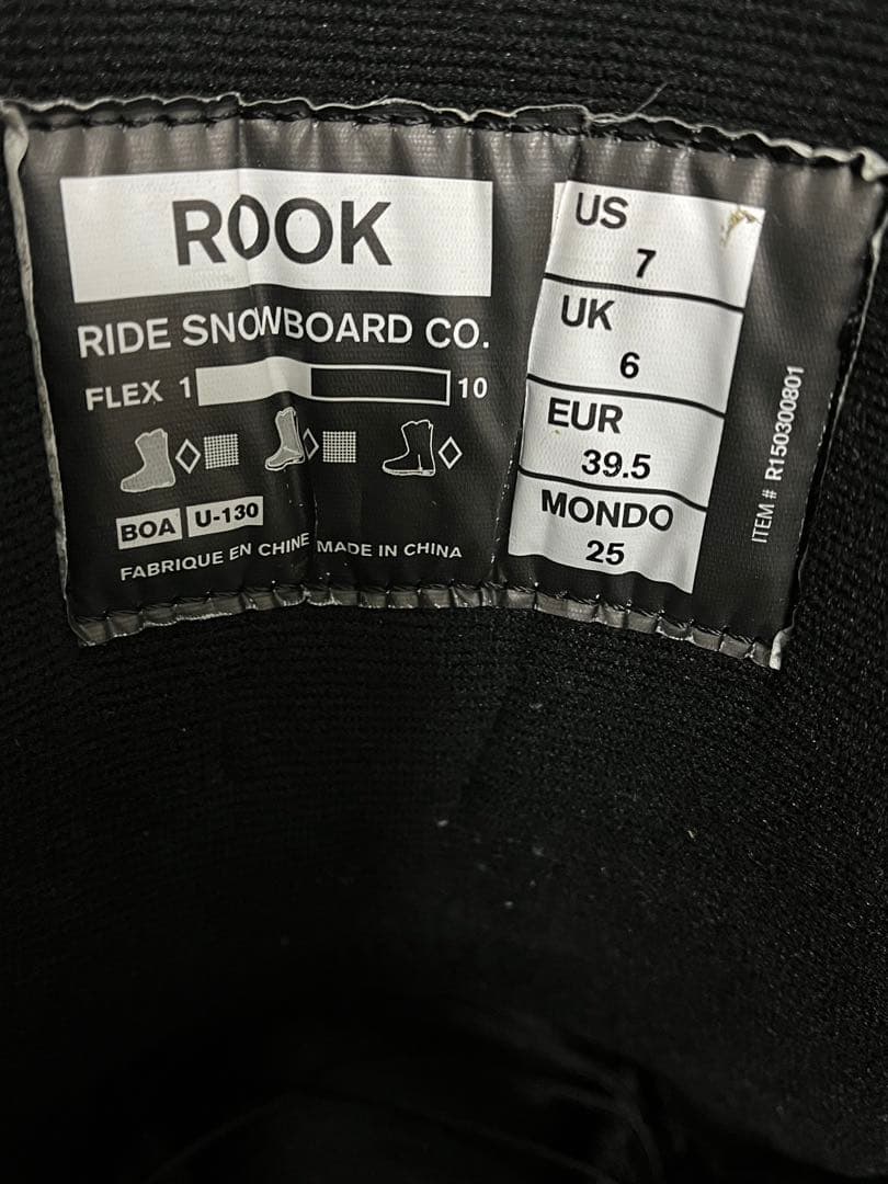 RIDEブーツ25センチ(24〜25)インソール、ケース付き