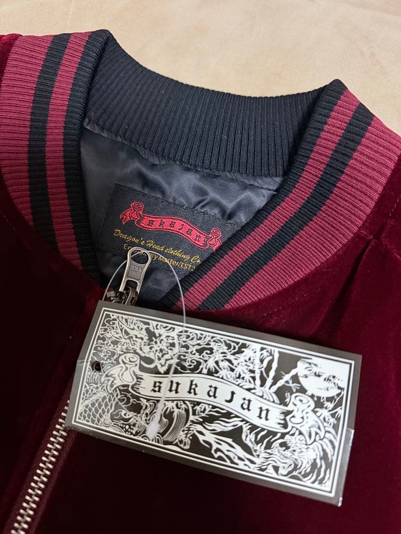 未使用 別珍 Skajan 狐 花 日本限定 スカジャン vintage 美品