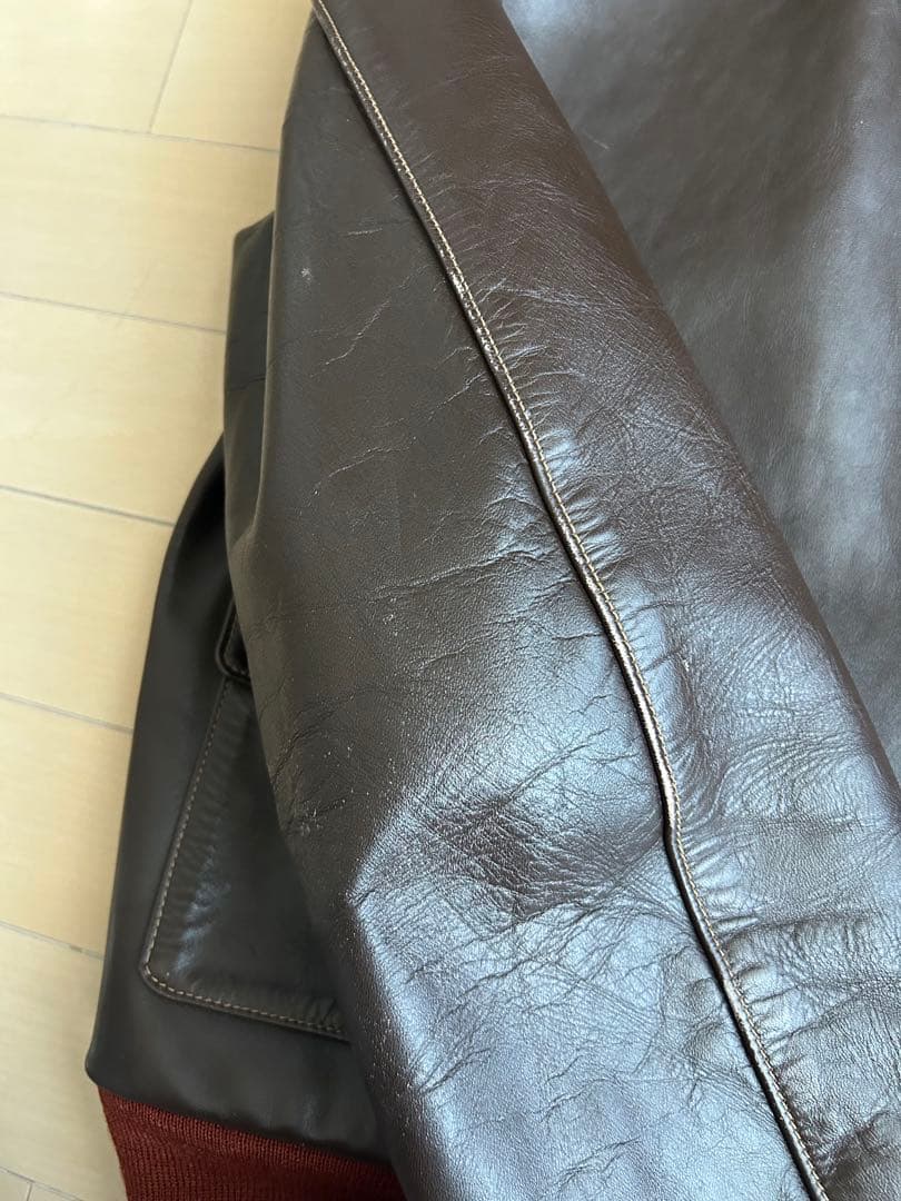 BuzzRickson's A-2 レザージャケット 38 赤リブ 人気