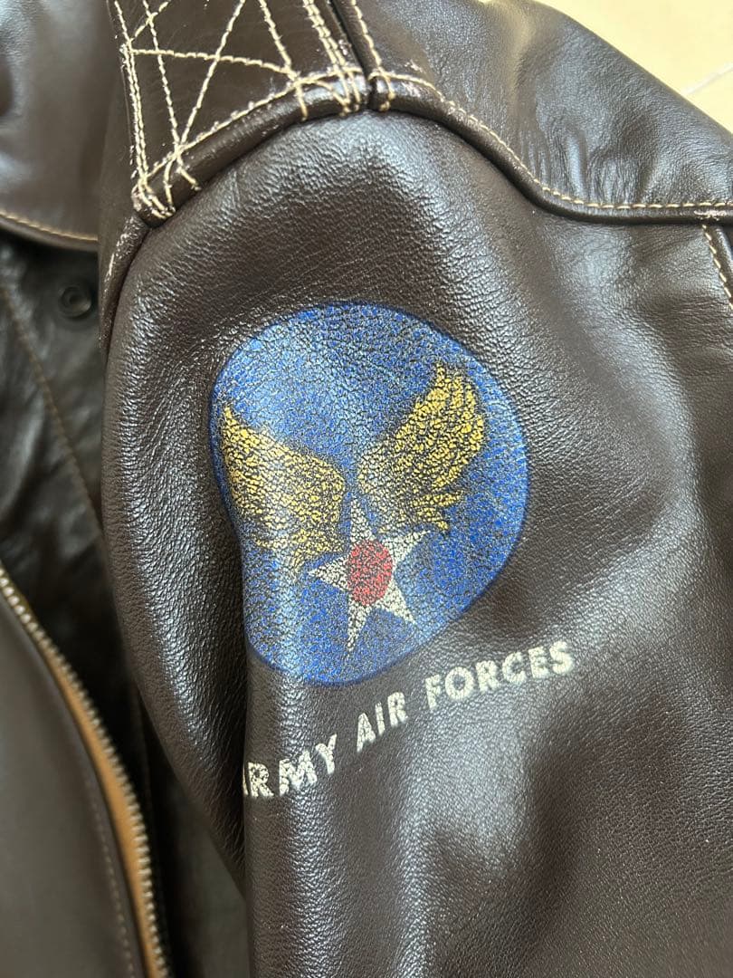 BuzzRickson's A-2 レザージャケット 38 赤リブ 人気