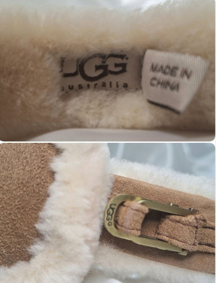 未使用　ムートンUGG 耳あて　イヤーマフ　ブラウン　ファー　スエード