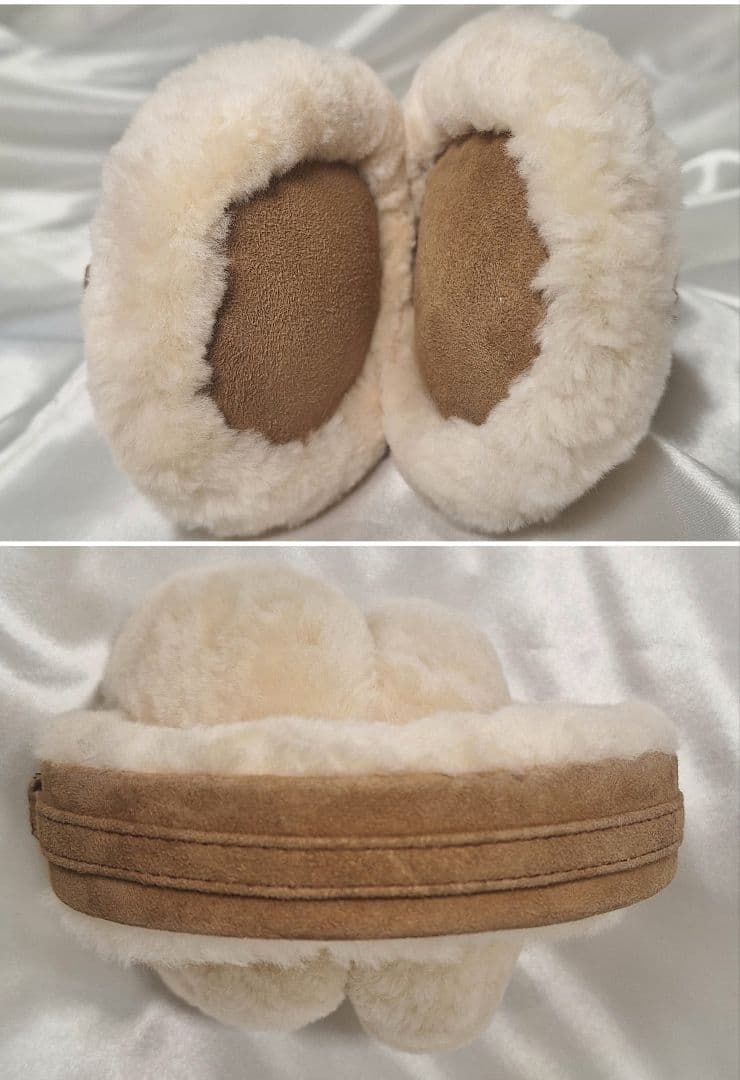 未使用　ムートンUGG 耳あて　イヤーマフ　ブラウン　ファー　スエード