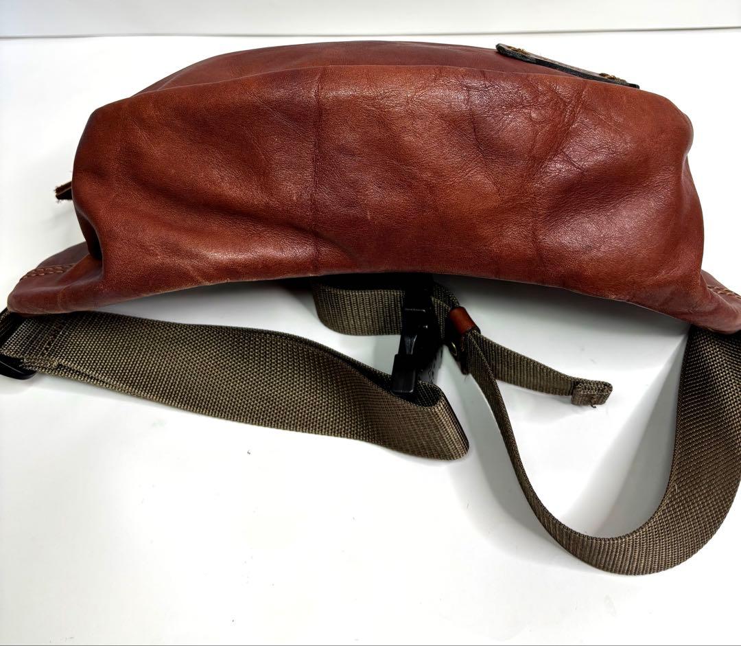 HERZ ボディバッグ ウエストバッグ レザー ブラウン