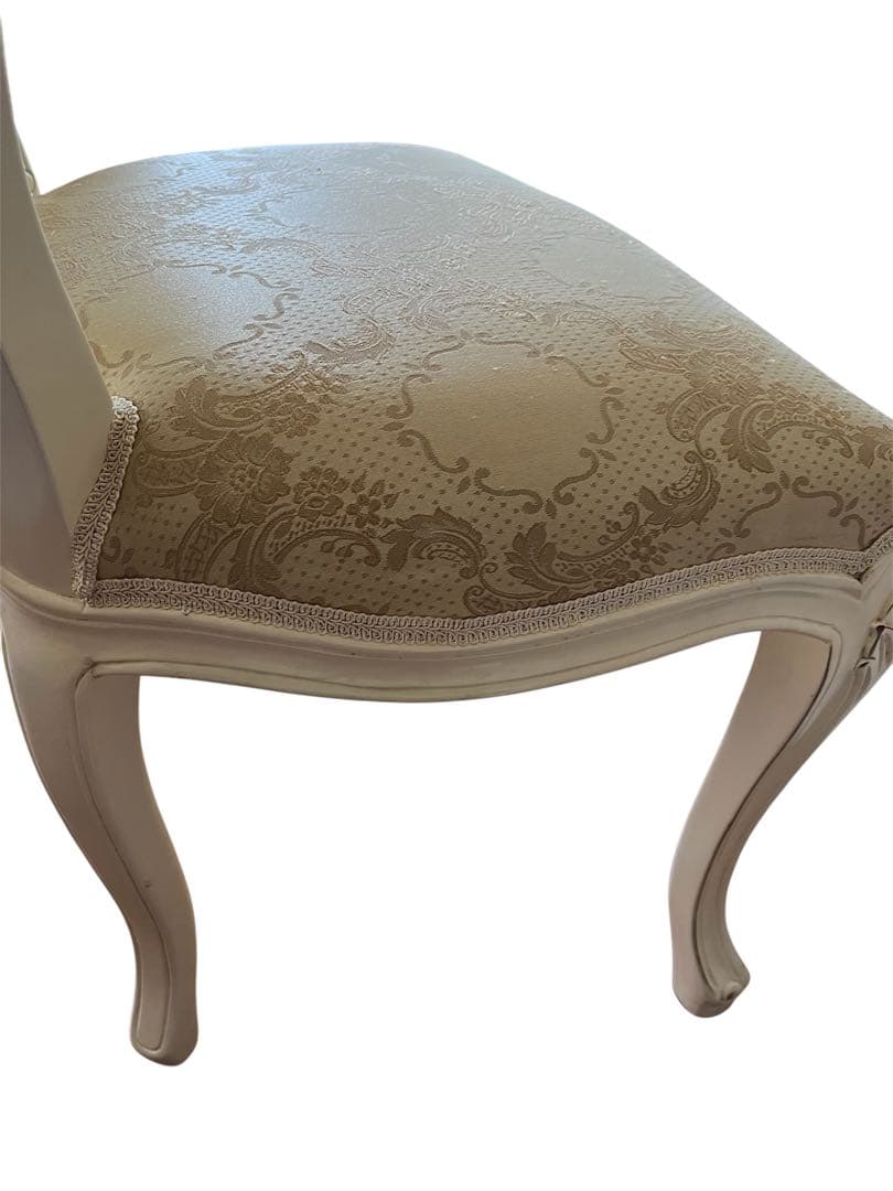 ダリア　バロックスタイル 猫脚　椅子　白　スツールセット