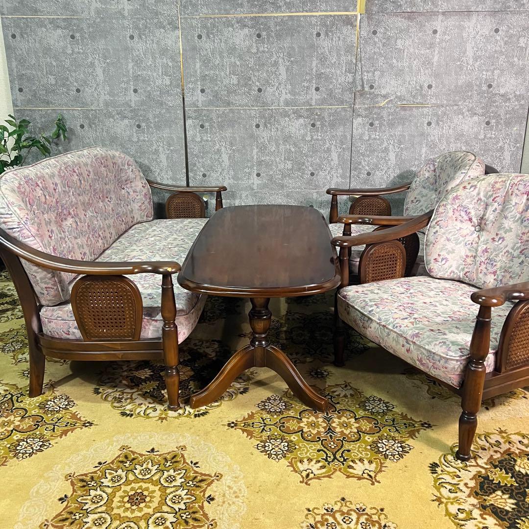 ꧁カリモク家具 karimoku꧂センターテーブル&アームチェア&3人掛けソファ