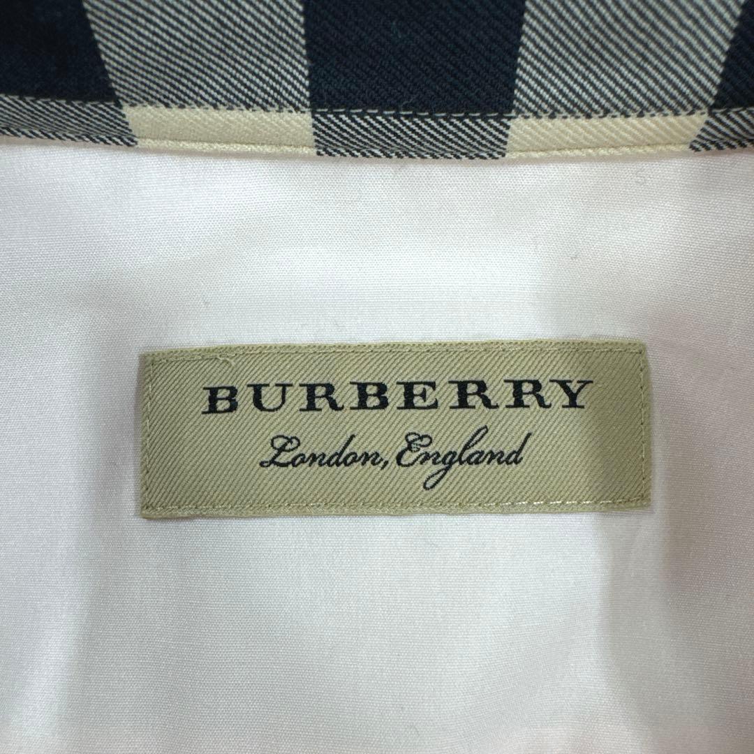BURBERRY バーバリー 長袖 シャツ ピンク 内ノバチェック 刺繍ロゴ S