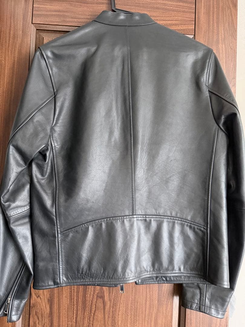 Theory ブラックレザーライダースジャケット