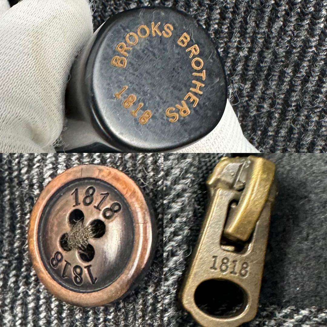 ブルックスブラザーズ　ダッフルコート トグル　牛革　カーフレザー　灰色　XL