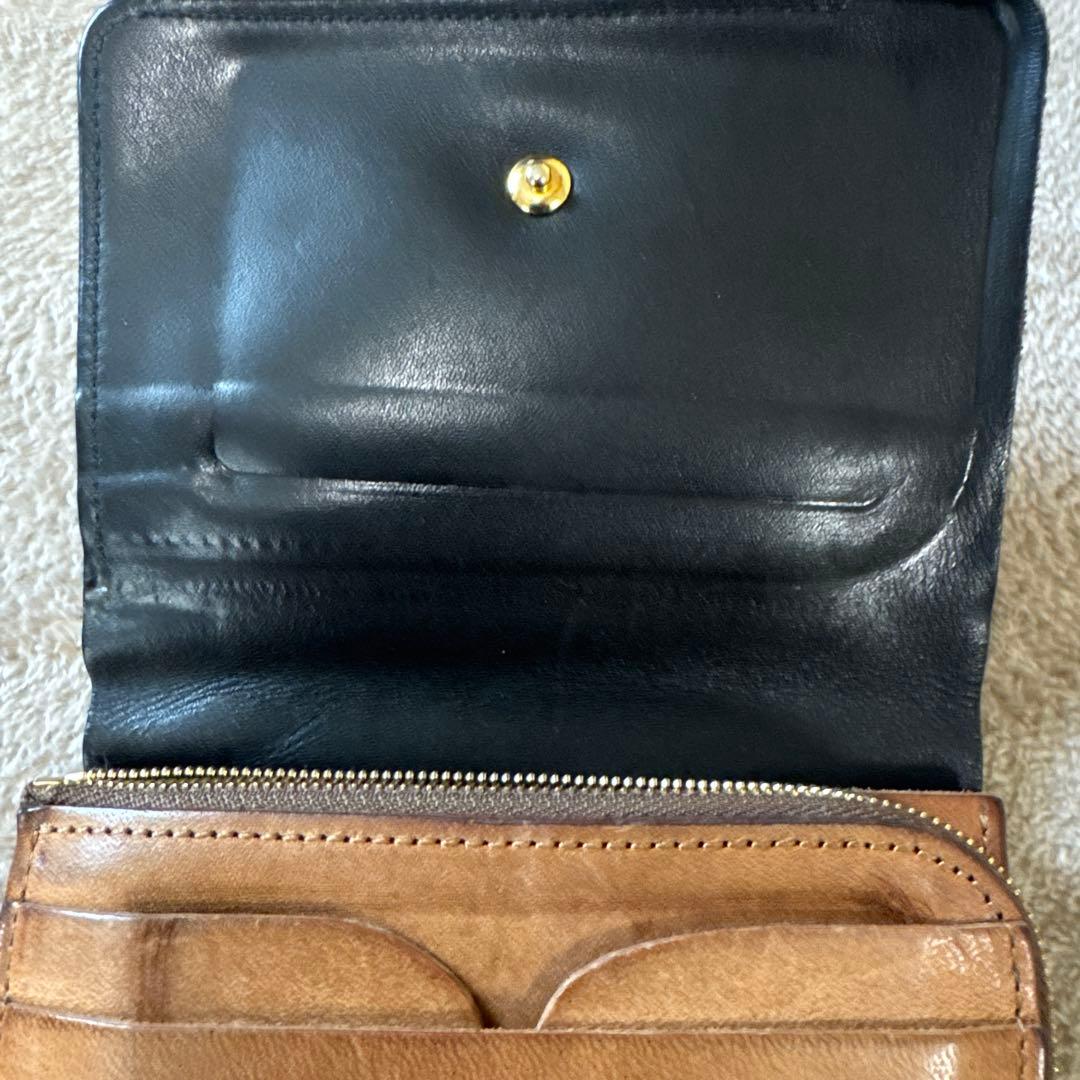 【名作】forme フォルメ Short Wallet ベビーカーフ×SHF 黒