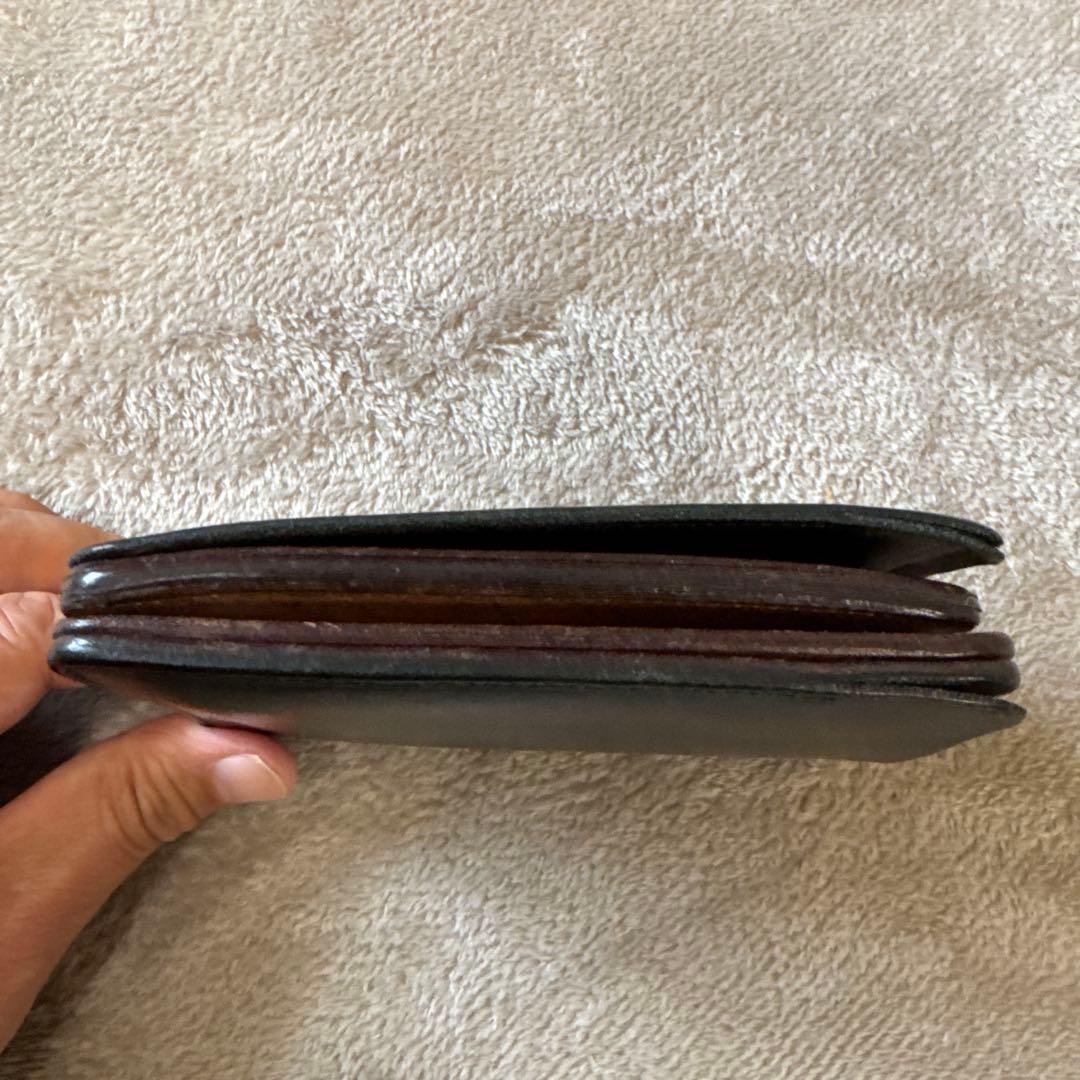 【名作】forme フォルメ Short Wallet ベビーカーフ×SHF 黒