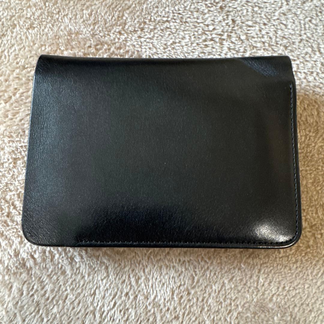 【名作】forme フォルメ Short Wallet ベビーカーフ×SHF 黒