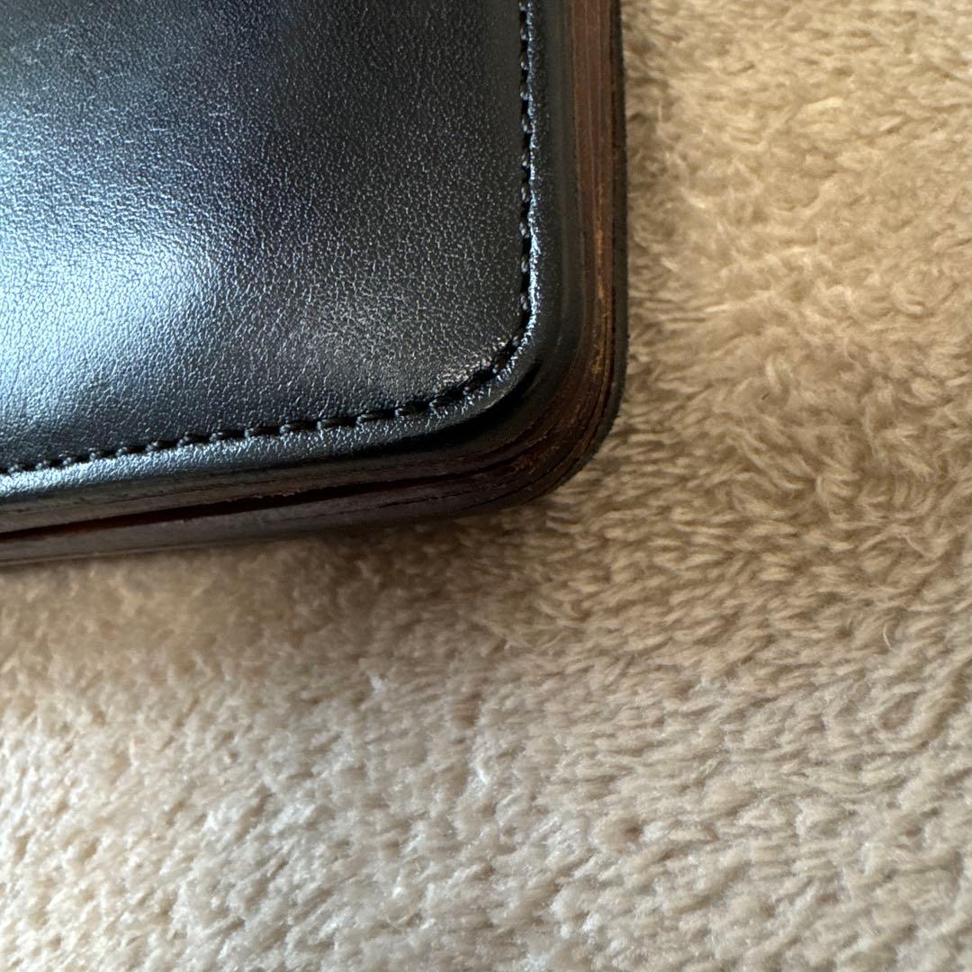 【名作】forme フォルメ Short Wallet ベビーカーフ×SHF 黒