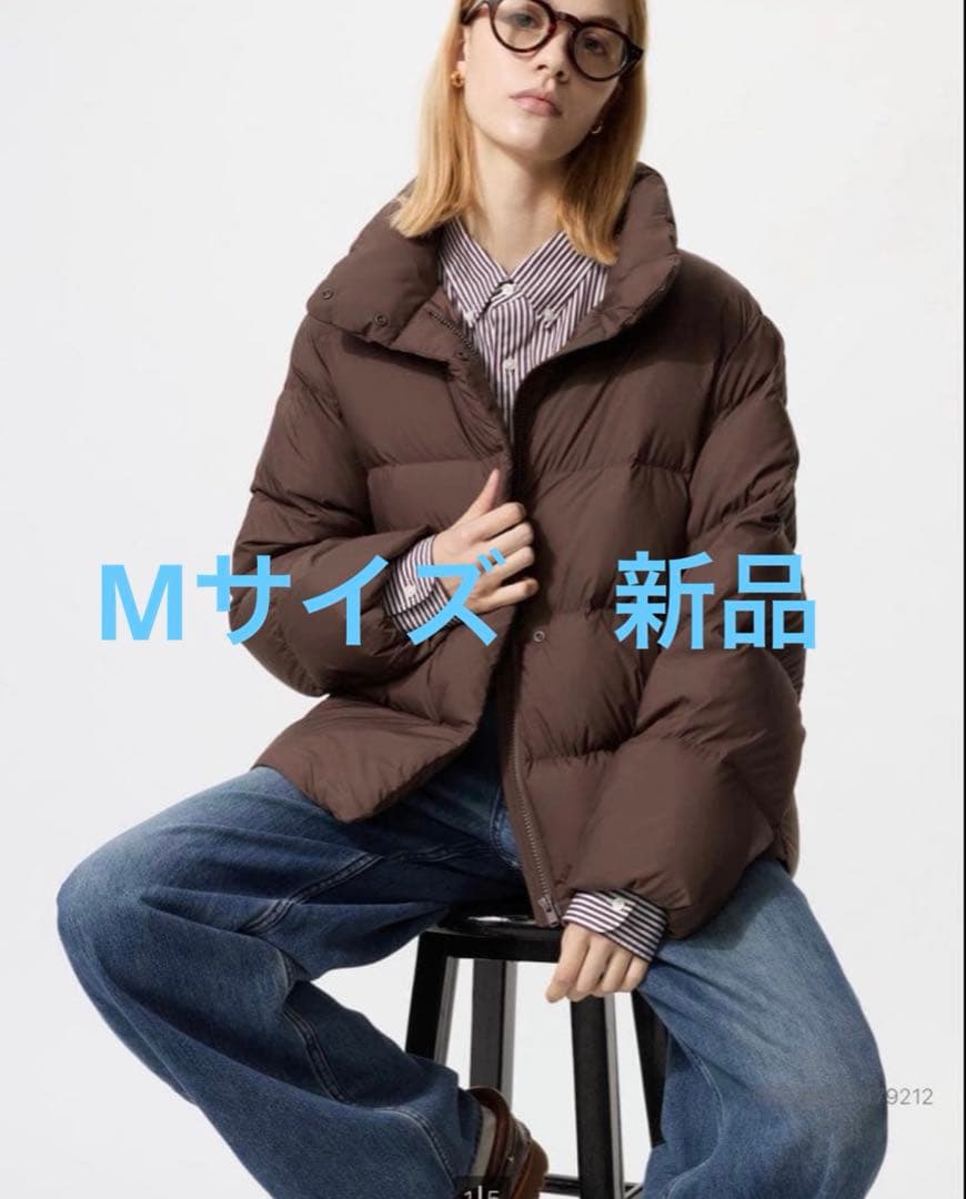 新品未使用　ユニクロ　パウダーソフトダウンジャケット　M ブラウン