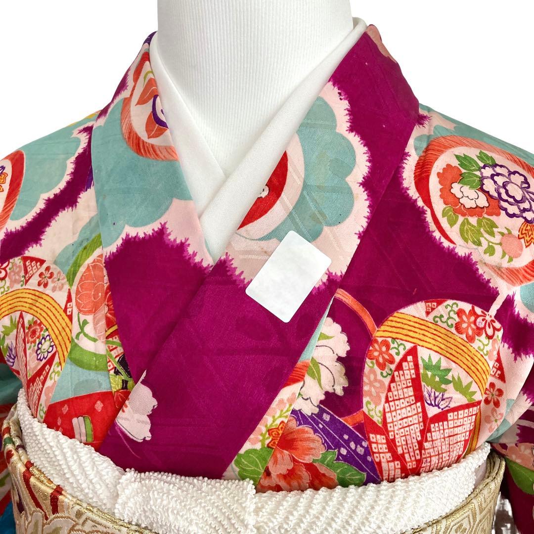 アンティーク　女の子　子供着物　アンティーク着物　ジュニア　袴にも　NO2