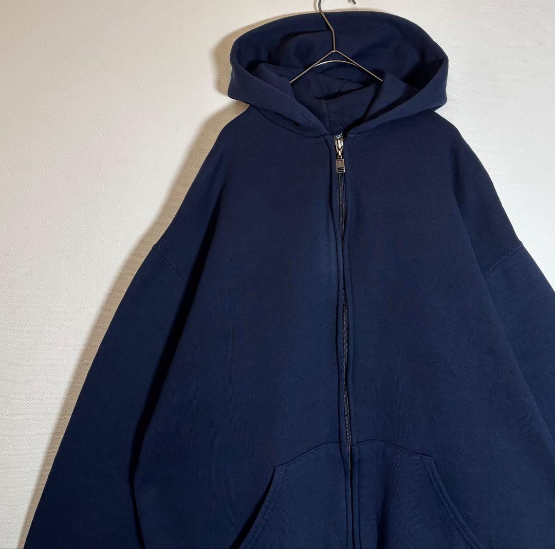 RUSSELL ATHLETIC 無地　USA製 裏起毛　ジップアップパーカー