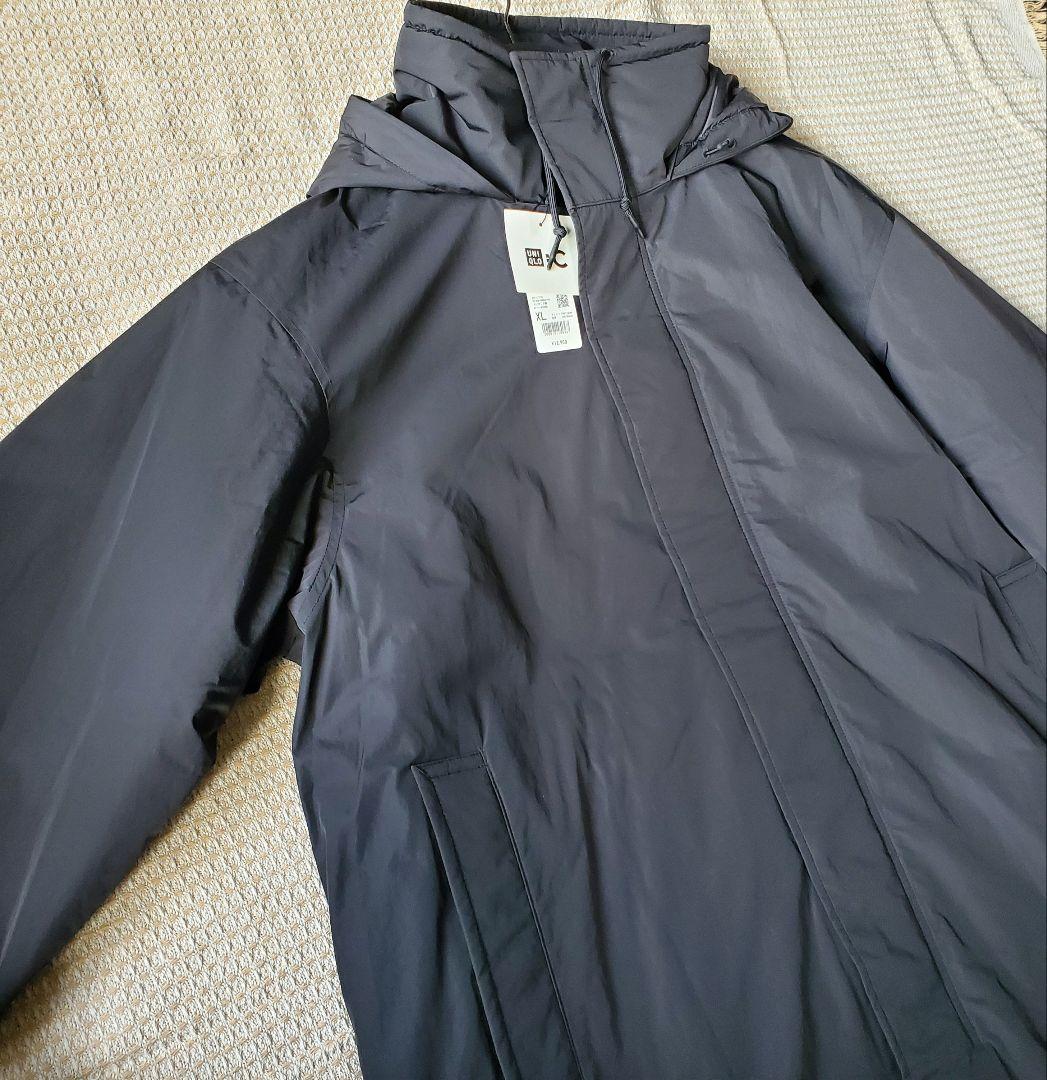 未使用 UNIQLO C フーデッドコート XL ブラック