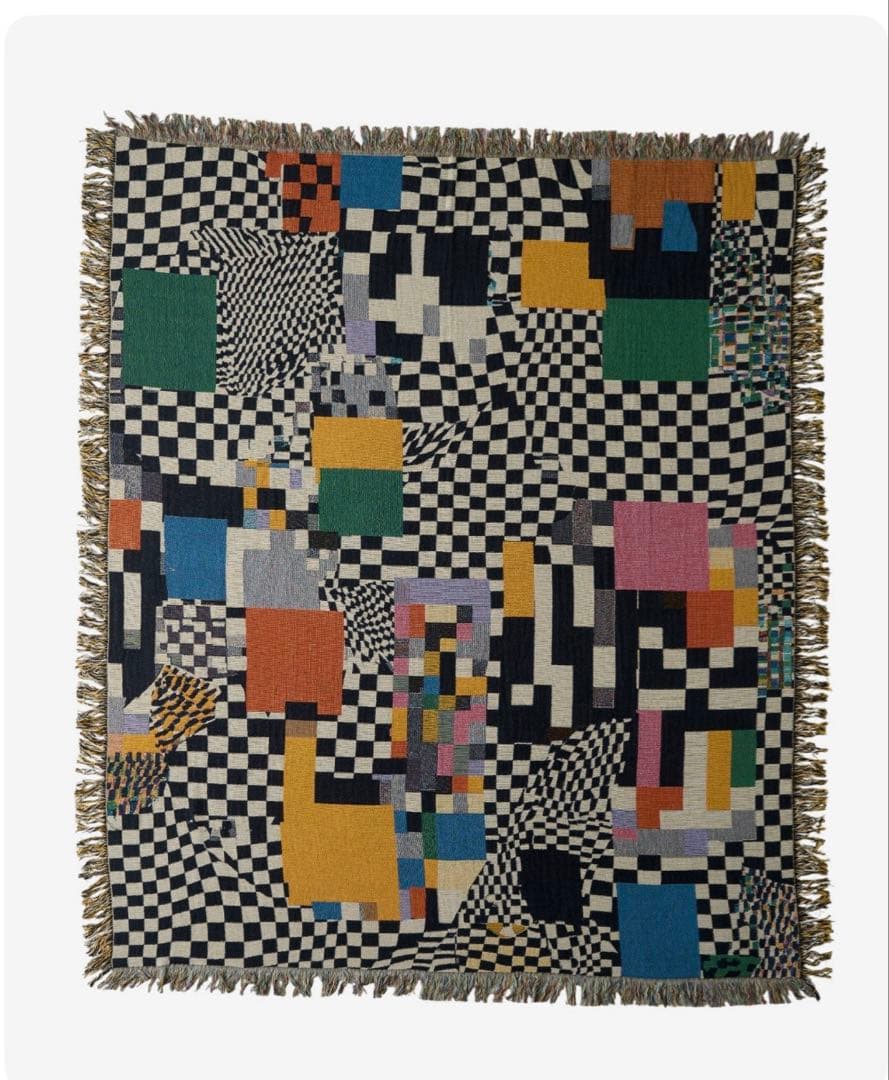 【IMPeRF】Glitch Woven Throw Blanket M