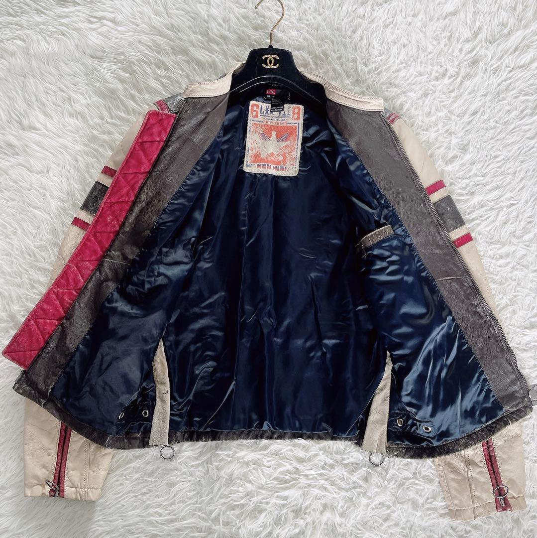 【DIESEL】90s レーシングジャケット シングルライダース Mサイズ