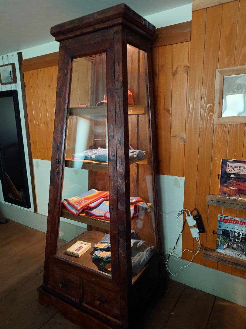 店舗什器　ビンテージ　ショーケース　引き取り限定