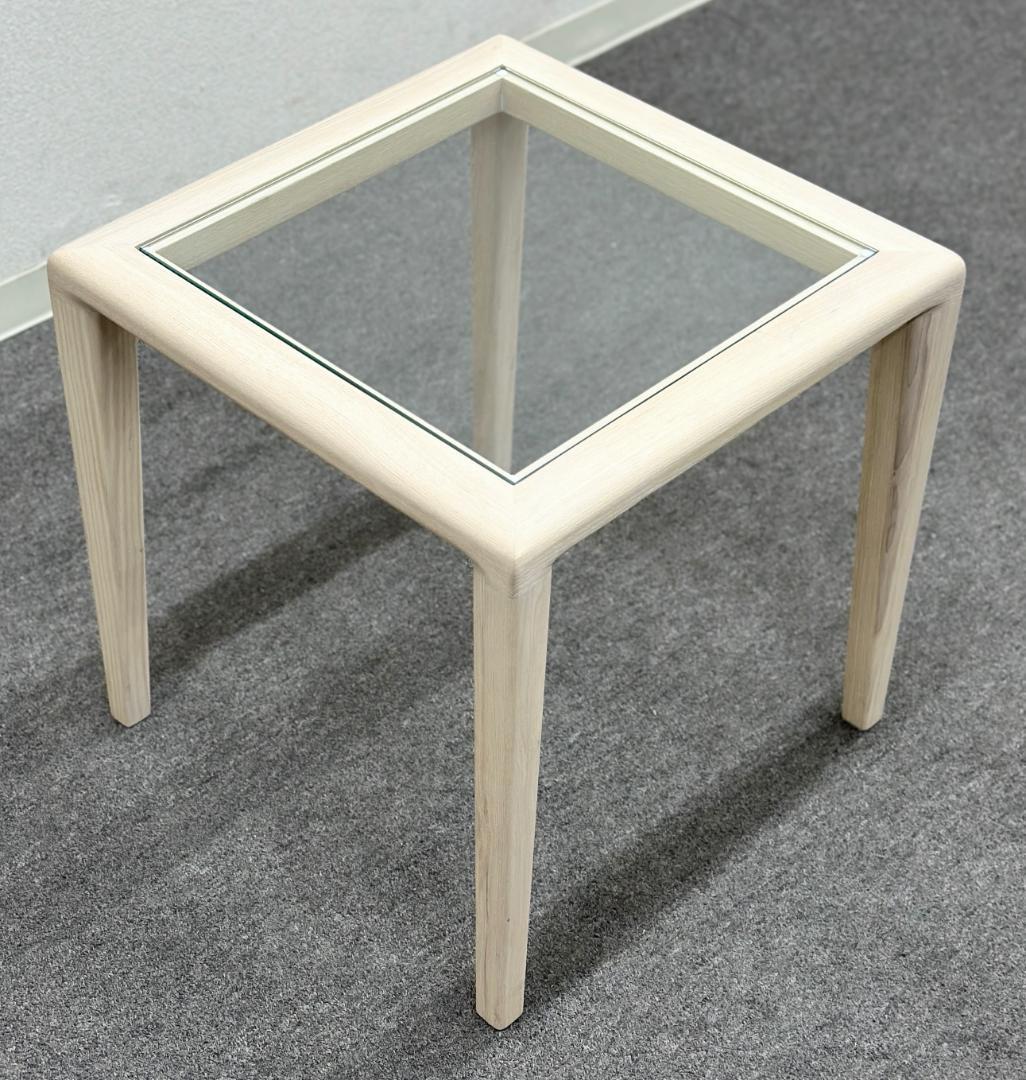 TIME & STYLE■ナンシー　ガラスサイドテーブル　シンプル　モダン　軽量