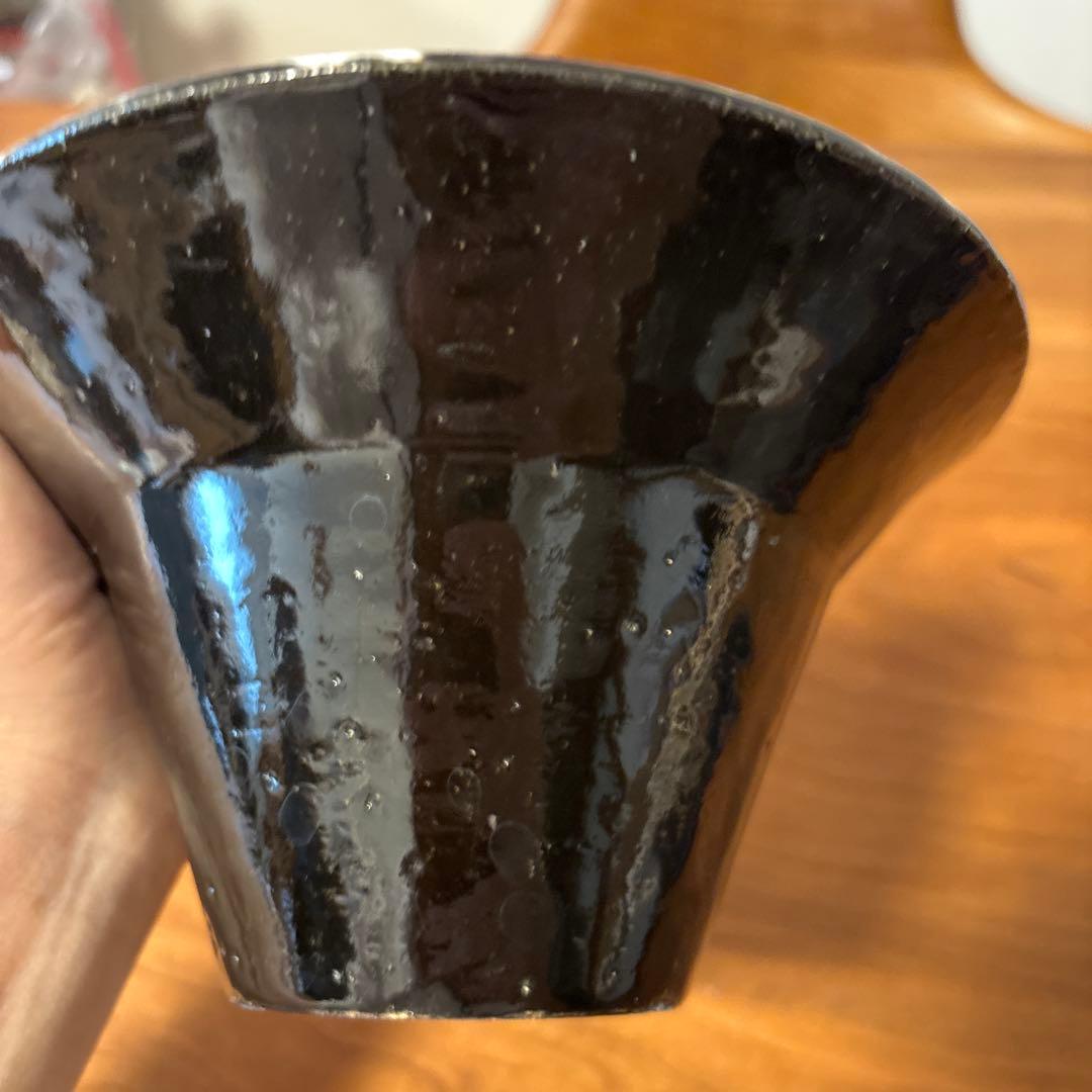 三浦ナオコさん作品・黒白陶器円錐形ボウル