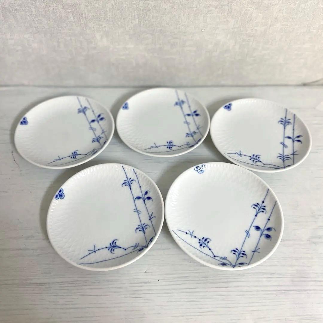美品⭐️ロイヤルコペンハーゲン　ブルーパルメッテ プレート 5枚セット 12cm